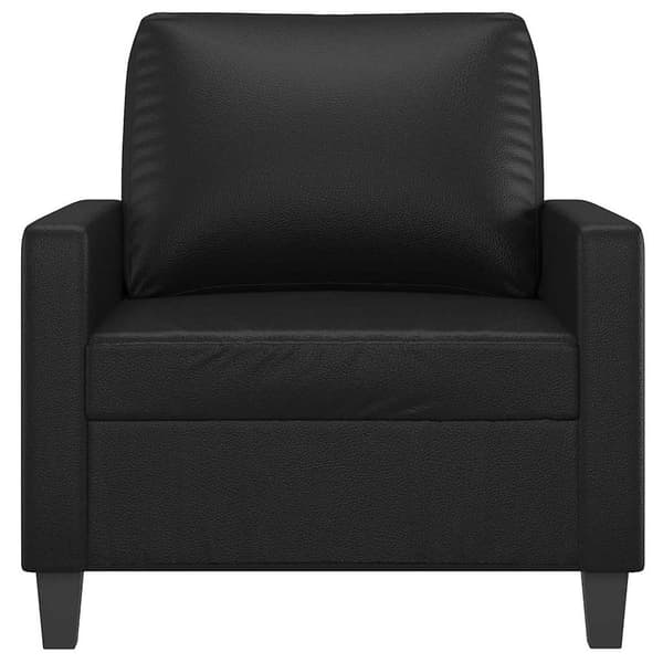 Fåtölj svart 60 cm konstläder