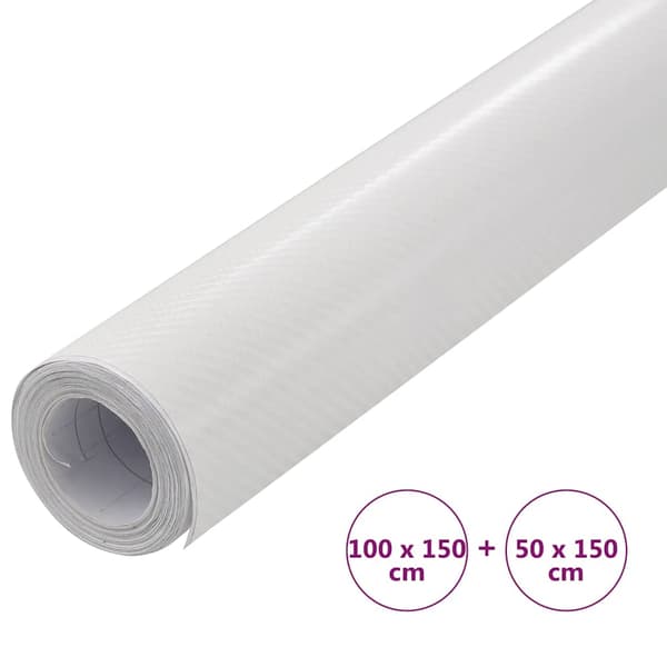 Bilfoliering 2 st 4D vit 100x150 cm+50x150 cm