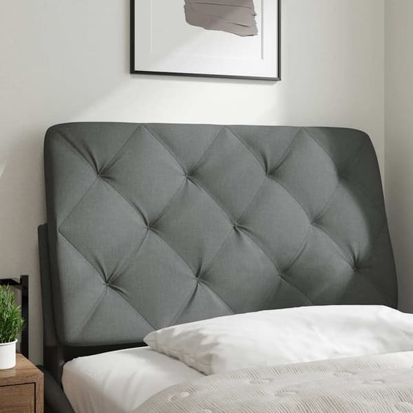 Headboard Cushion Dark Grey 80 cm Fabric