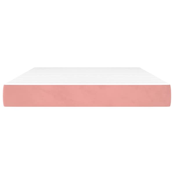 Pocketresårmadrass medium rosa 140x200x20 cm sammet