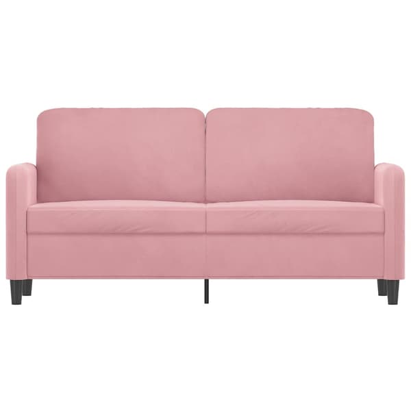Soffa 2-sits rosa 140 cm sammet
