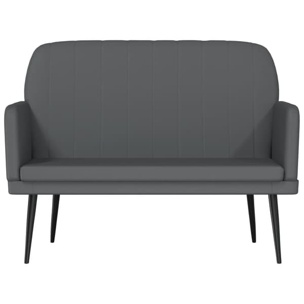 Bänk grå 107x80x81 cm konstläder
