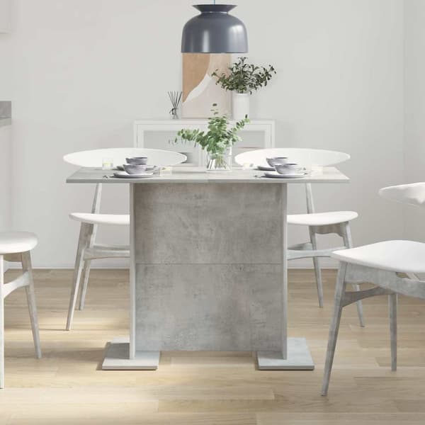 Matbord 110 x 60 x 75 cm Konstruerat trä Betonggrå Rektangulär
