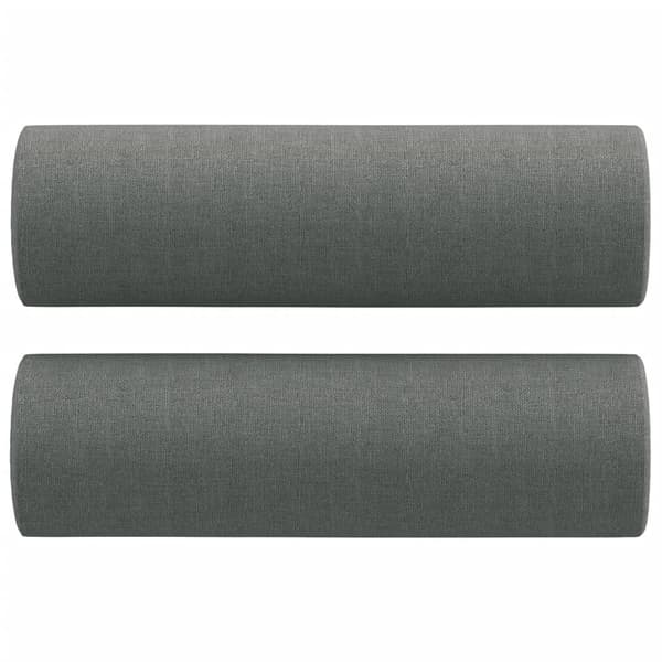 2-sits soffa med prydnadskuddar mörkgrå 140 cm tyg