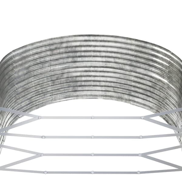 Odlingslåda silver 447x140x68 cm galvaniserat stål