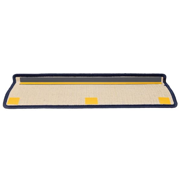 Trappmattor 15 st 65x21x4 cm mörkgrå och blå rektangulär kant