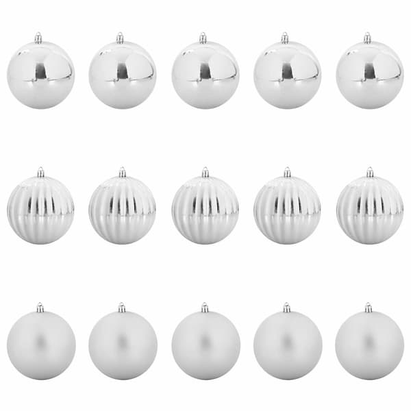 Julkulor Set XL 15 pcs Silver Plast