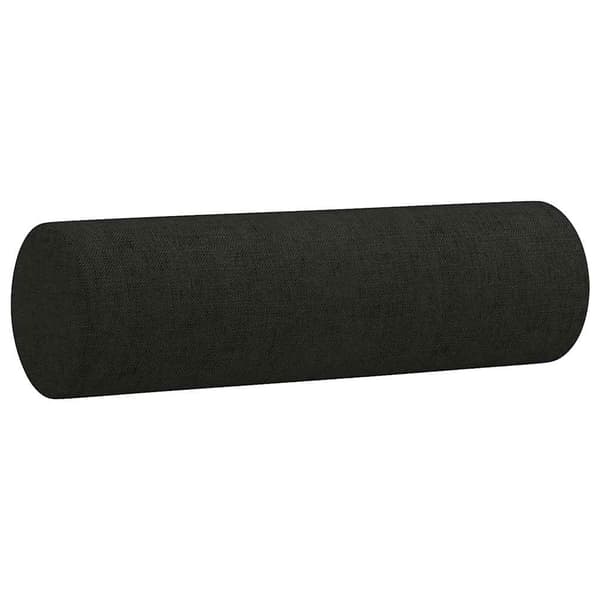 2-sits soffa med prydnadskuddar svart 140 cm tyg