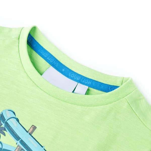 T-shirt för barn neongrön 128