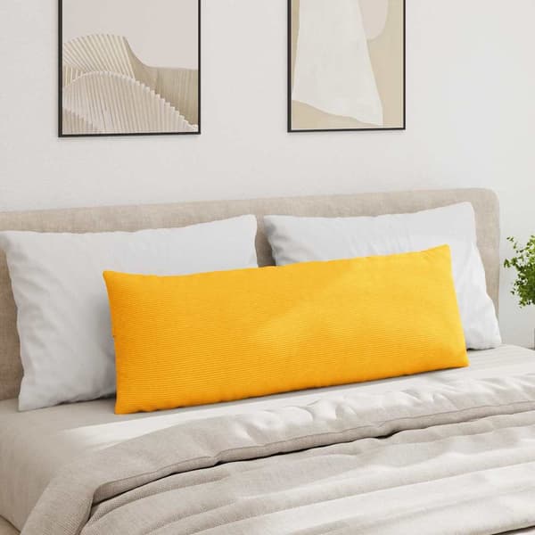 Sofakuddar 2 pcs Ljusgul 120 x 40 cm Kordread tyg