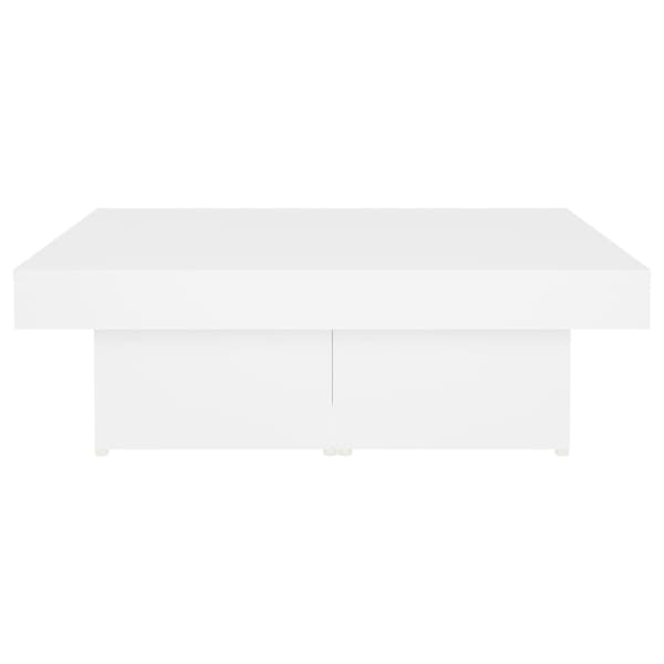 Soffbord vit 90x90x28 cm konstruerat trä