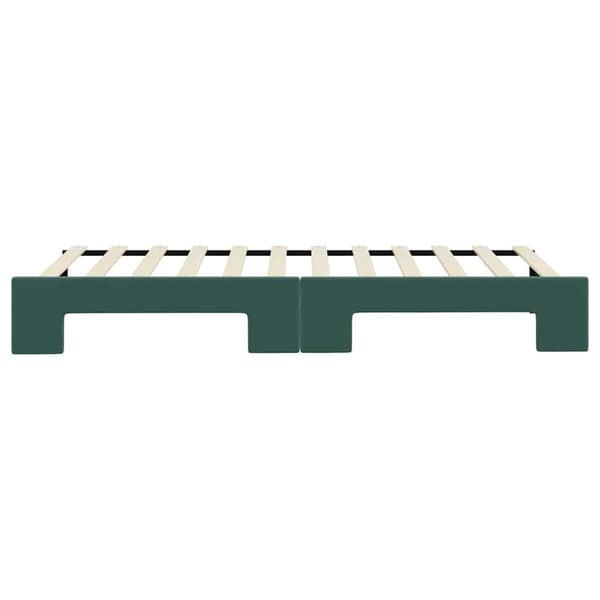 Dagbädd utdragbar mörkgrön 90x200 cm sammet
