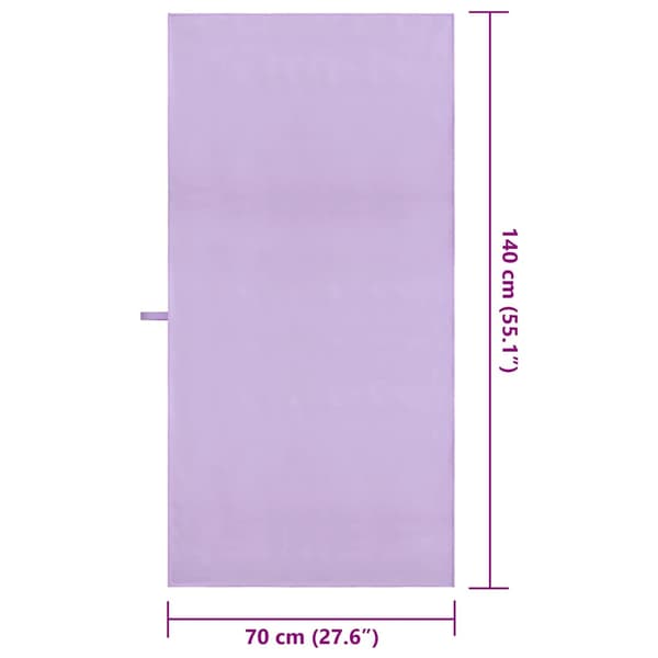 Sporthanddukar 2 pcs Lila 140 x 70 cm Polyester och polyamid