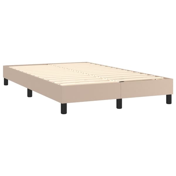 Boxspring-sängram cappuccino 120x200 cm konstläder