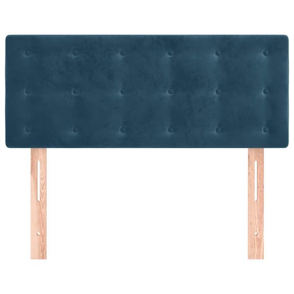 Sänggavel mörkblå 90x5x78/88 cm sammet