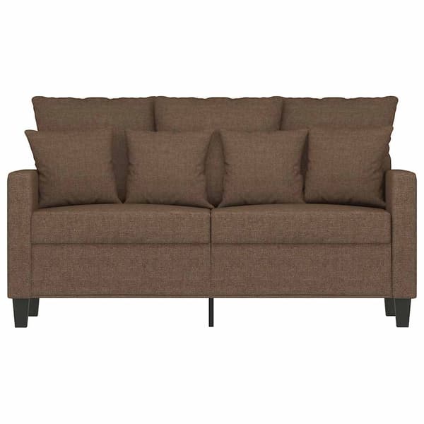 2-sitssoffa brun 120 cm tyg