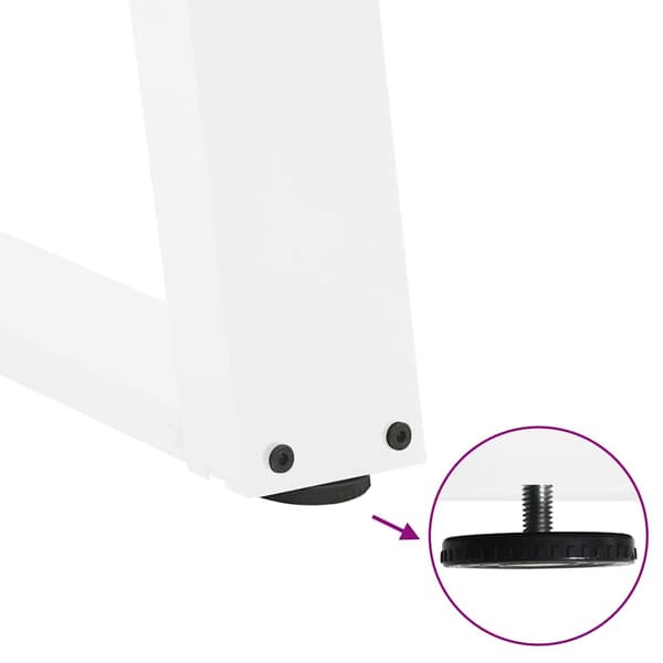 Soffbordsben U-formade 2 st vita 60x(30-31) cm stål