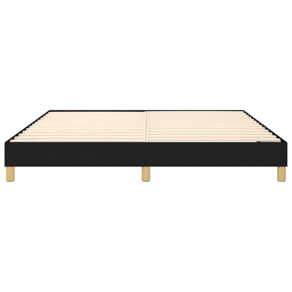 Boxspring-sängram svart 160x200 cm tyg