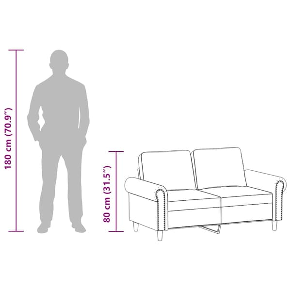 2-sitssoffa gräddvit 120 cm konstläder