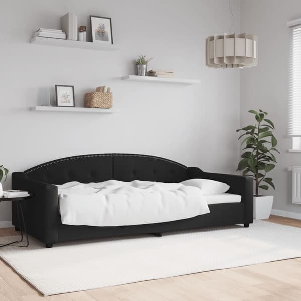 Dagbädd svart 100x200 cm tyg