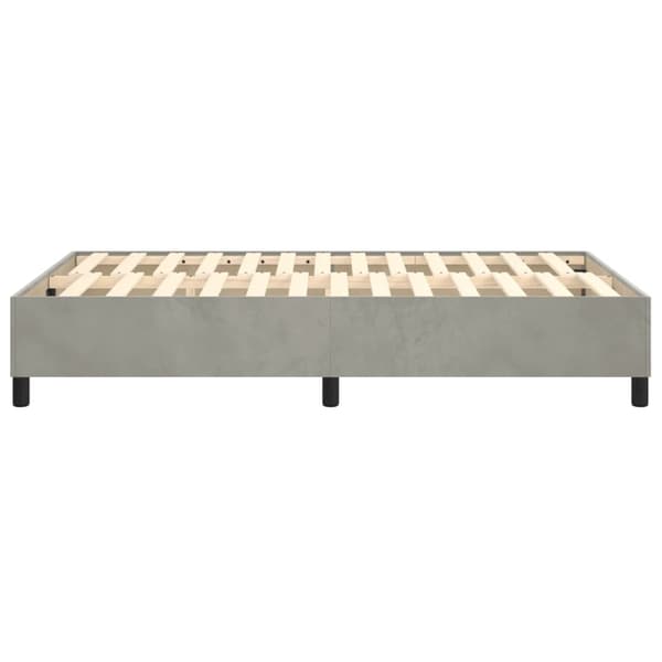 Boxspring-sängram ljusgrå 120x200 cm sammet