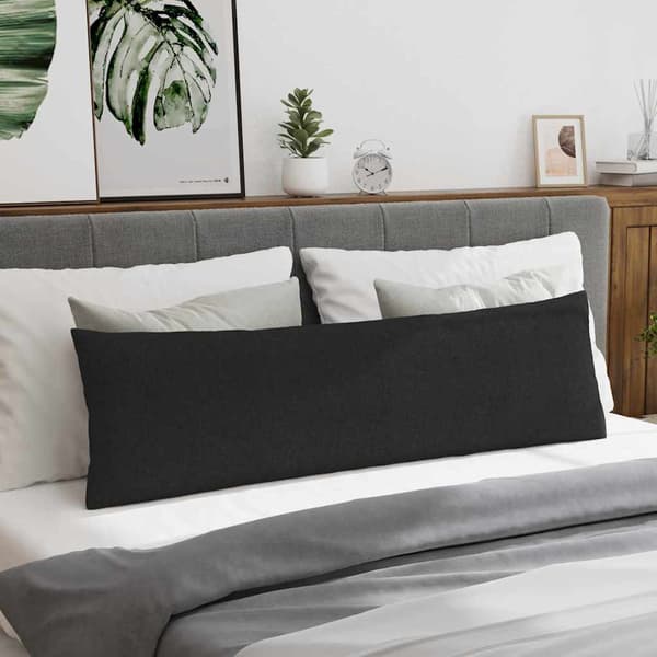Sofakuddar 2 pcs Svart 145 x 40 cm tyg