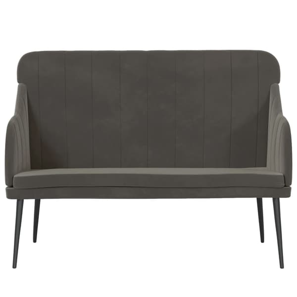 Bänk mörkgrå 110x76x80 cm sammet