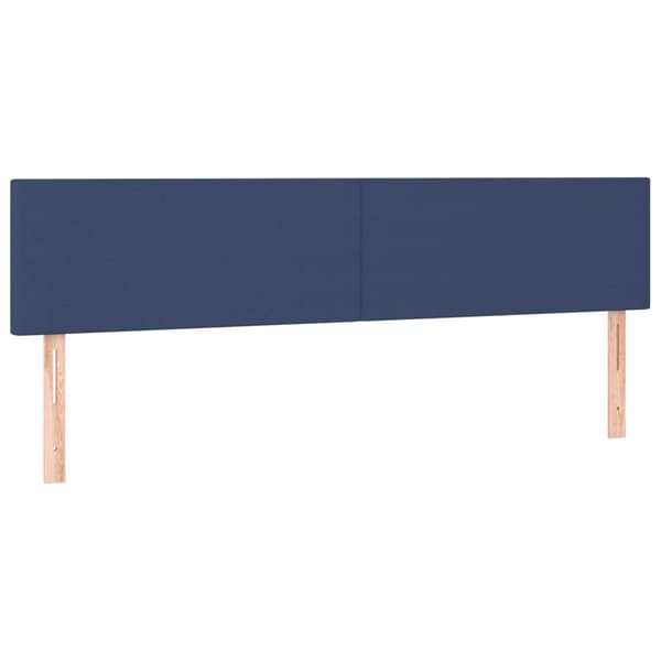 Ramsäng med madrass blå 200x200 cm tyg