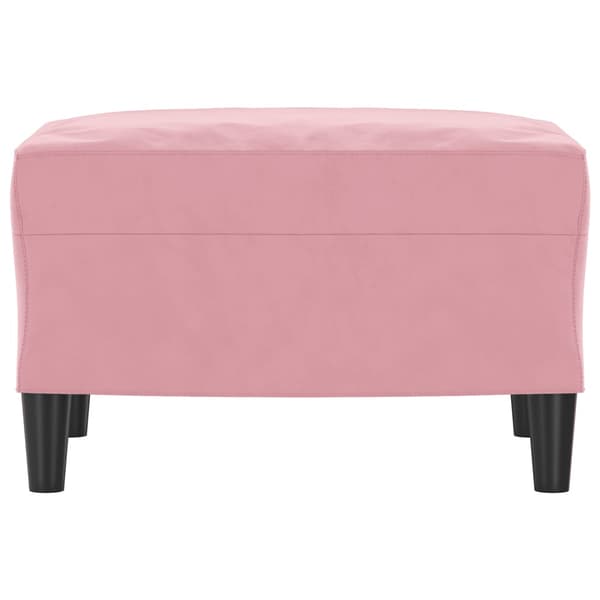 Fotpall rosa 60x50x41 cm sammet