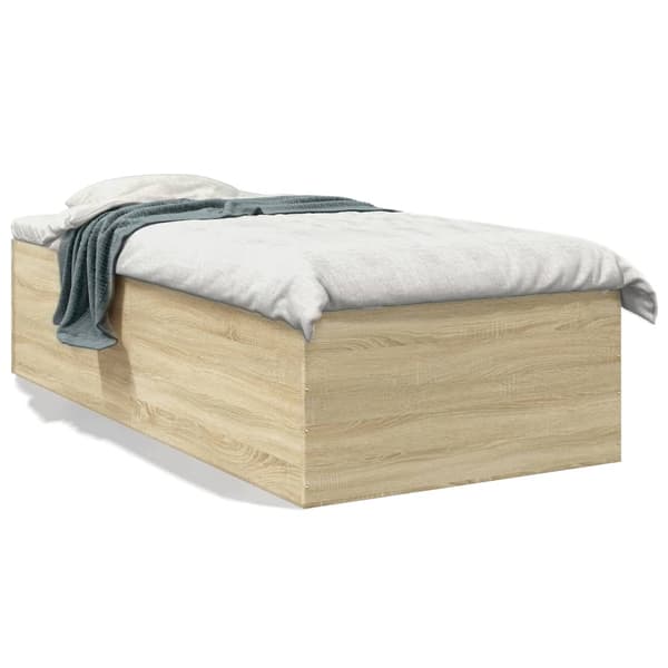 Sängram sonoma-ek 90x190 cm konstruerad trä