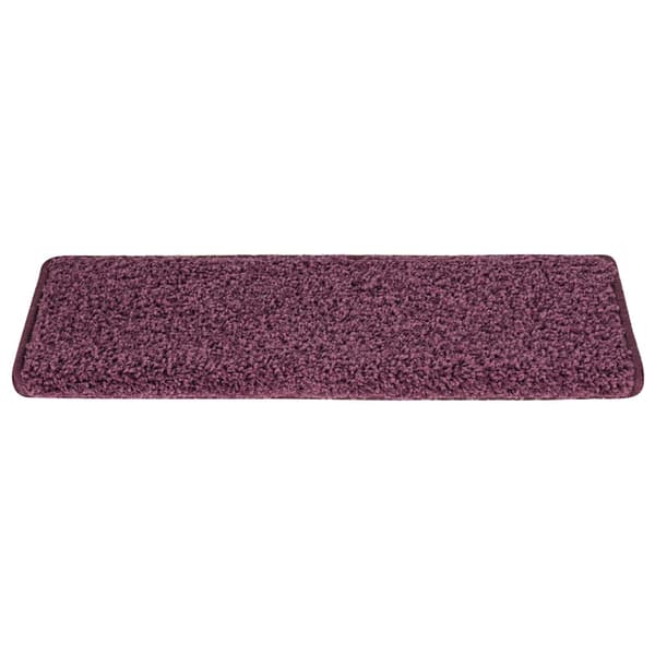 Trappmattor 15 st 65x21x4 cm mörklila rektangulär kant