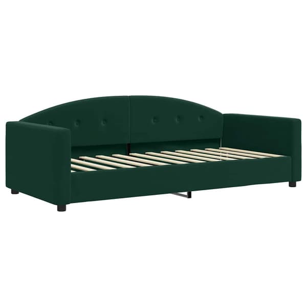 Dagbädd utdragbar mörkgrön 90x200 cm sammet