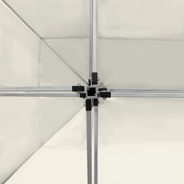 Hopfällbart partytält aluminium 4,5x3 m gräddvit
