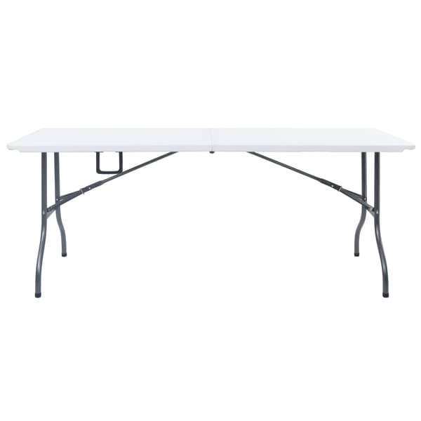 Hopfällbart trädgårdsbord vit 180x72x72 cm HDPE
