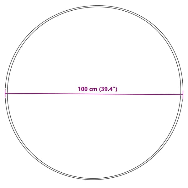 Fuskfäll matta TAFALLA Grå Ø 100 cm Polyester