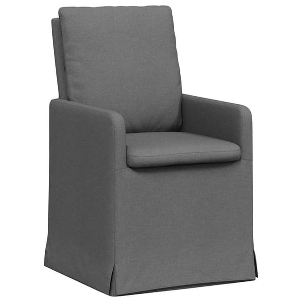 Matstolar 2 pcs Mörkgrå 57 x 67 x 98 cm tyg