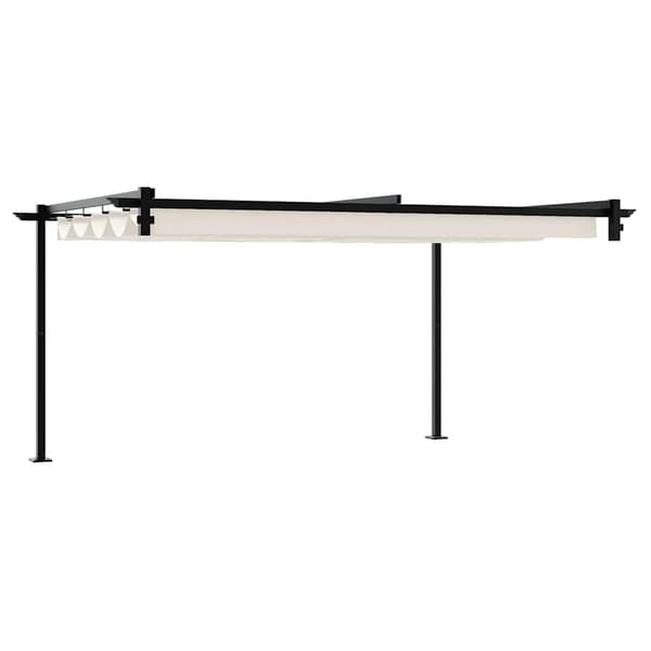 Paviljong 400 x 300 x 200 cm Gräddvit Polyester