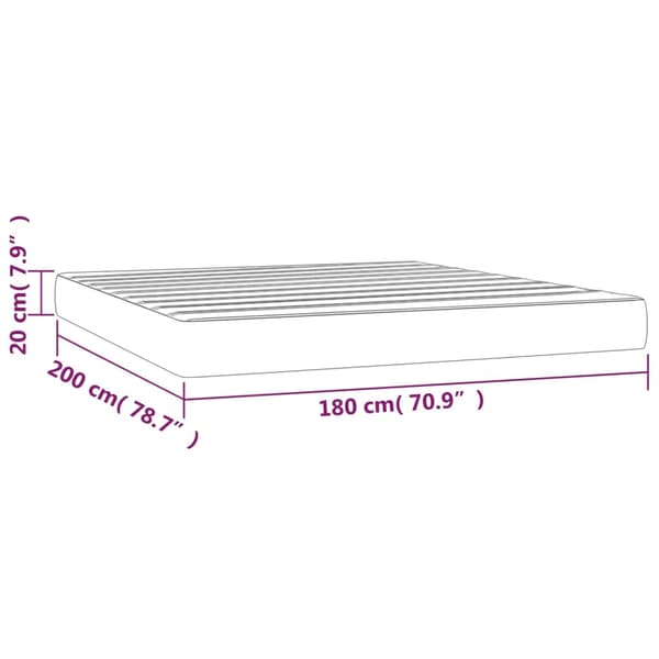 Pocketresårmadrass medium rosa 180x200x20 cm sammet