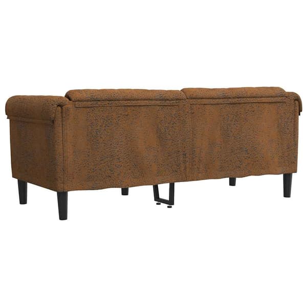 Soffa 2-sits brun konstmocka