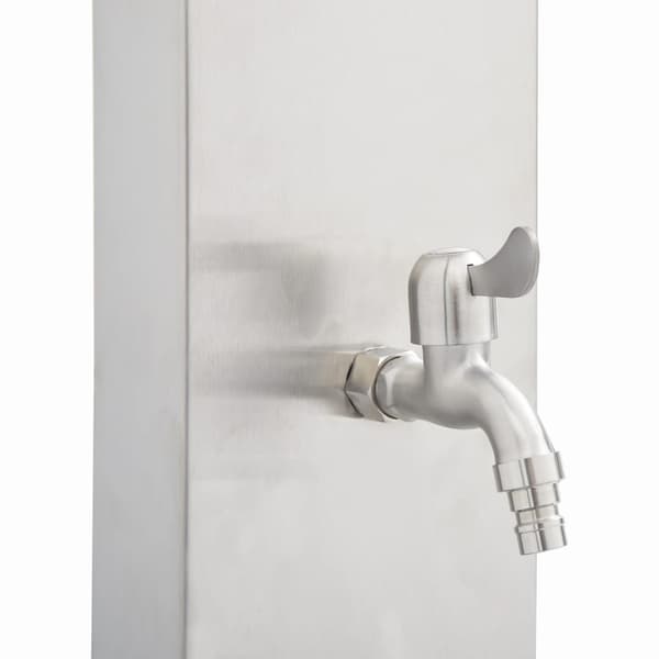 Utedusch 110 cm rostfritt stål