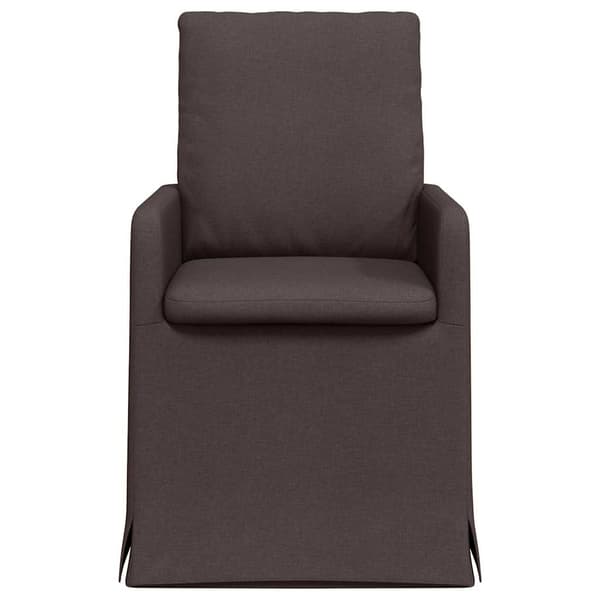 Matstolar 2 pcs Mörkbrun 57 x 67 x 98 cm tyg