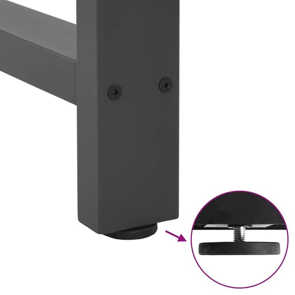 Soffbordsben antracit 2 st 70x(42-43) cm stål