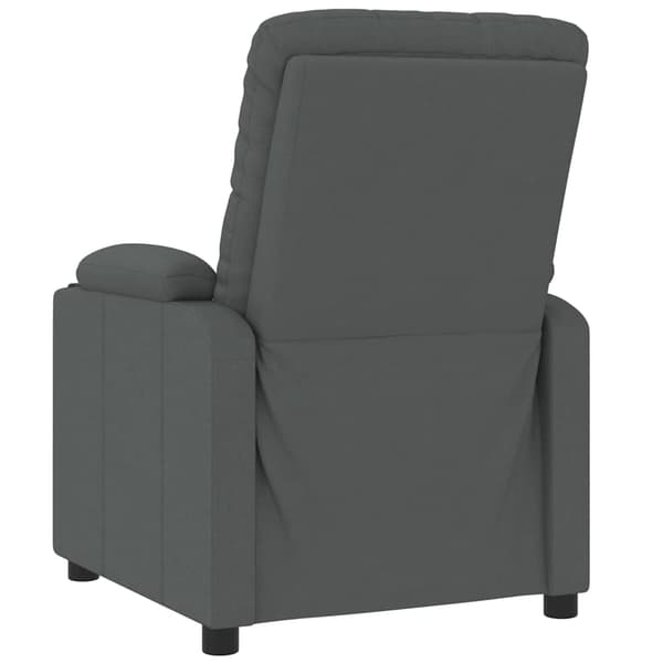 Reclinerfåtölj mörkgrå tyg