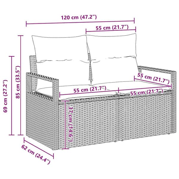 Soffset 4 pcs Beige konstrotting