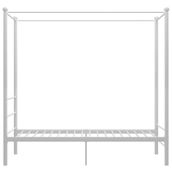 Himmelsäng vit metall 100x200 cm