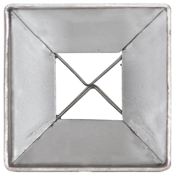 Jordspett 6 st silver 7x7x75 cm galvaniserat stål