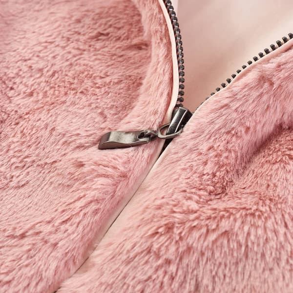 Kappa för barn konstpäls rosa 116