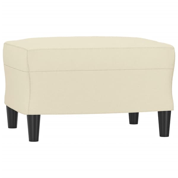 Fotpall gräddvit 60x50x41 cm konstläder
