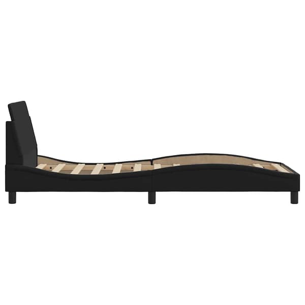 Bed Frame "Dover" Black 90x200 cm Faux Leather