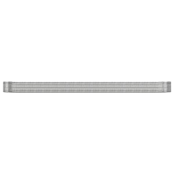 Odlingslåda galvaniserat stål 544x100x36 cm silver